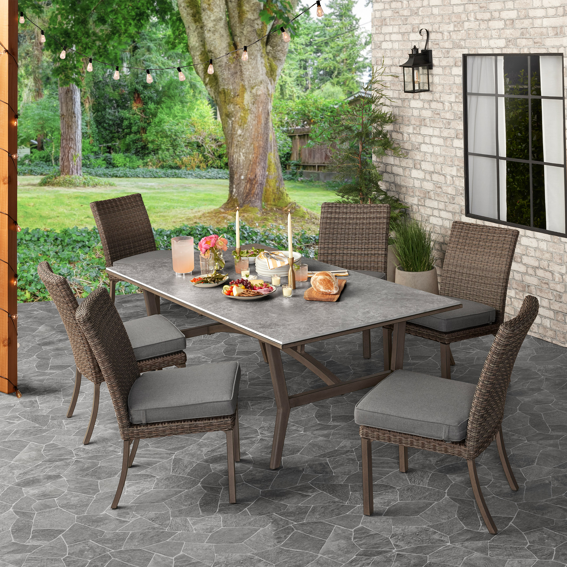 Agio McKinnon 7-piece Outdoor Cushion Dining Set | Costco