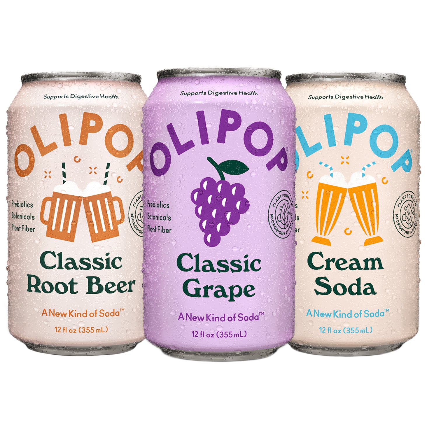OLIPOP Prebiotic Soda, Variety Pack, 12 fl oz, 15 ct | Costco