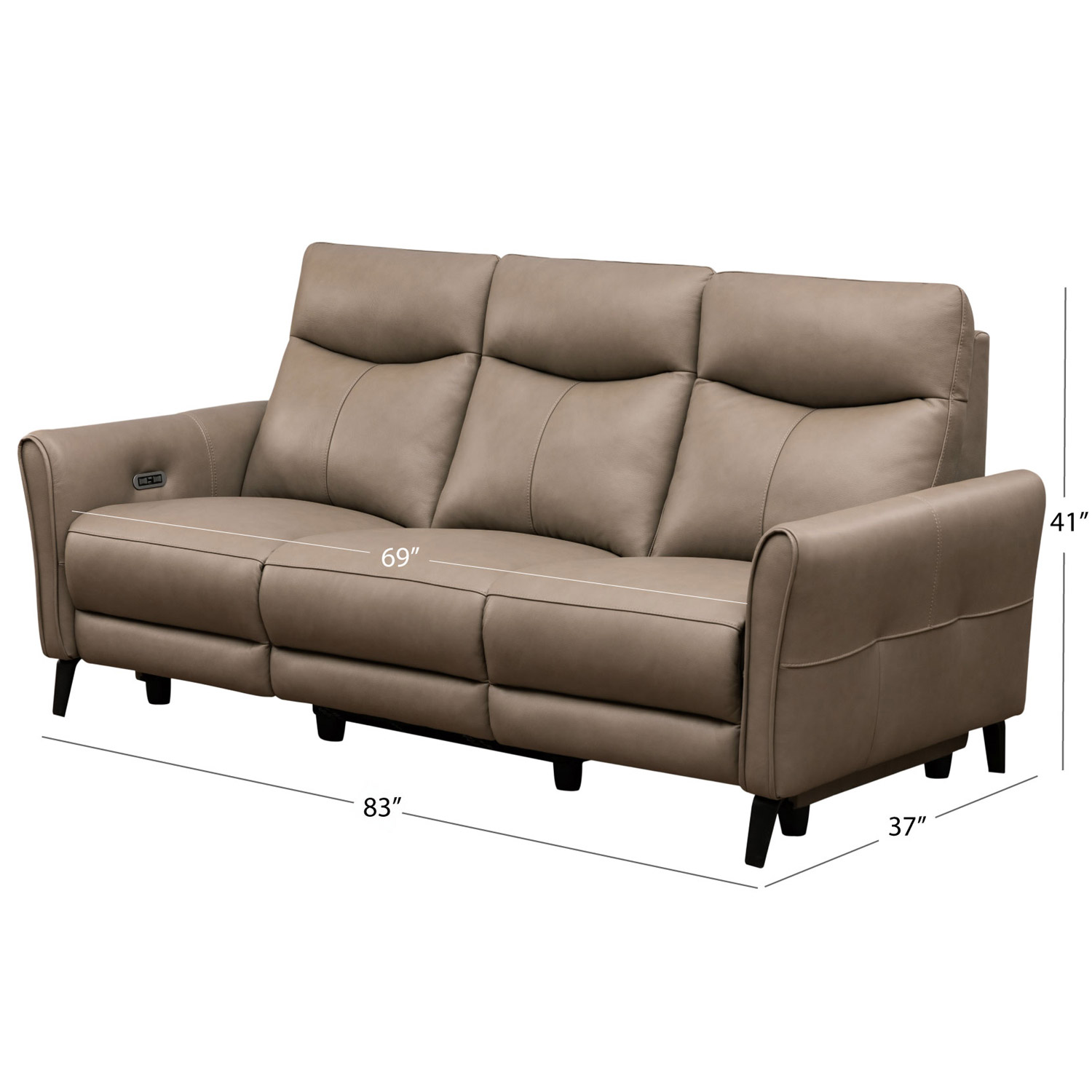 Oswald 3-piece Leather Power Reclining Set with Power Headrests