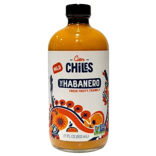 CIEN CHILES THE HABANERO SAUCE 17 OZ