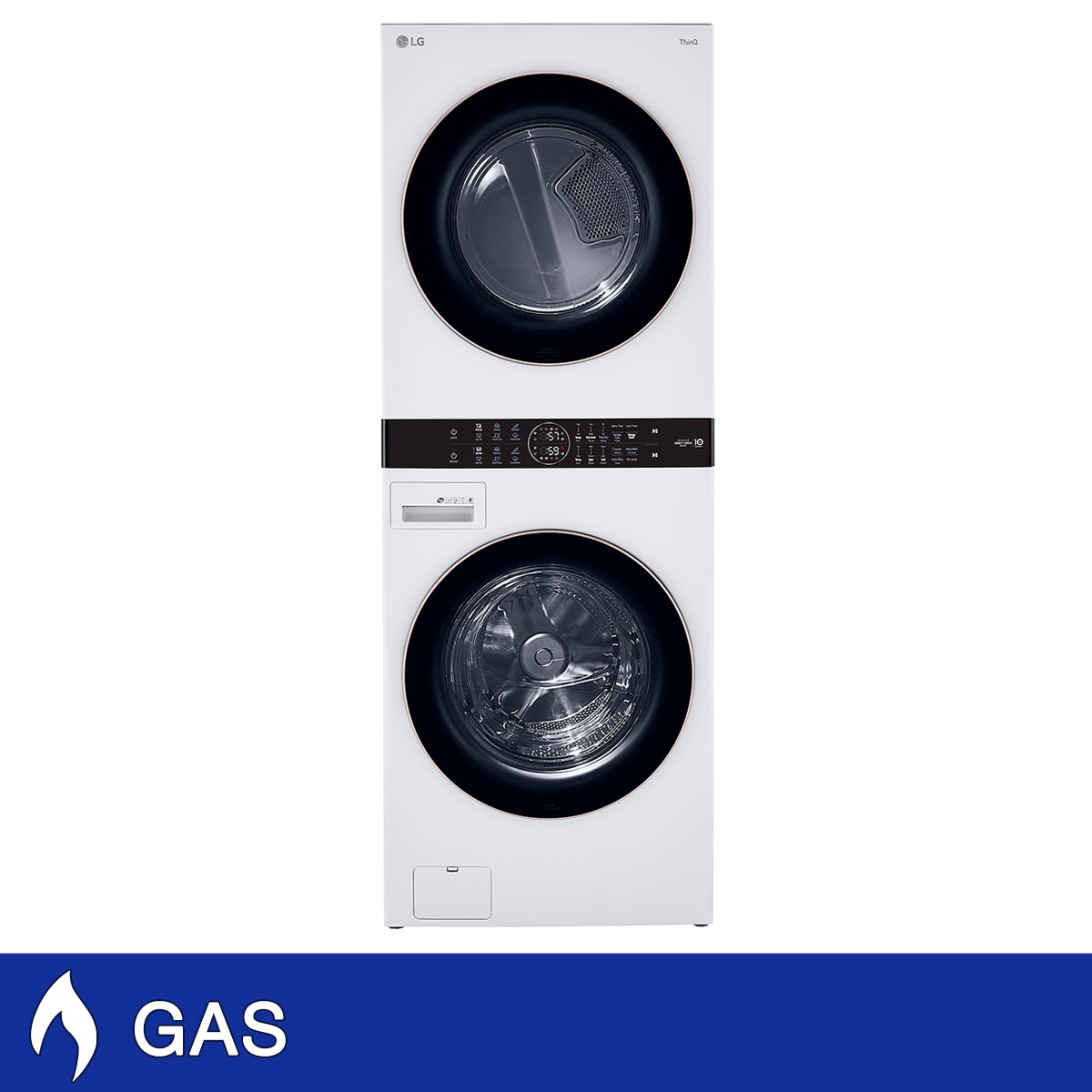 LG WashTower Single Unit GAS with Center Control 4.5 cu. ft. Front Load Washer and 7.4 cu. ft. Dryer