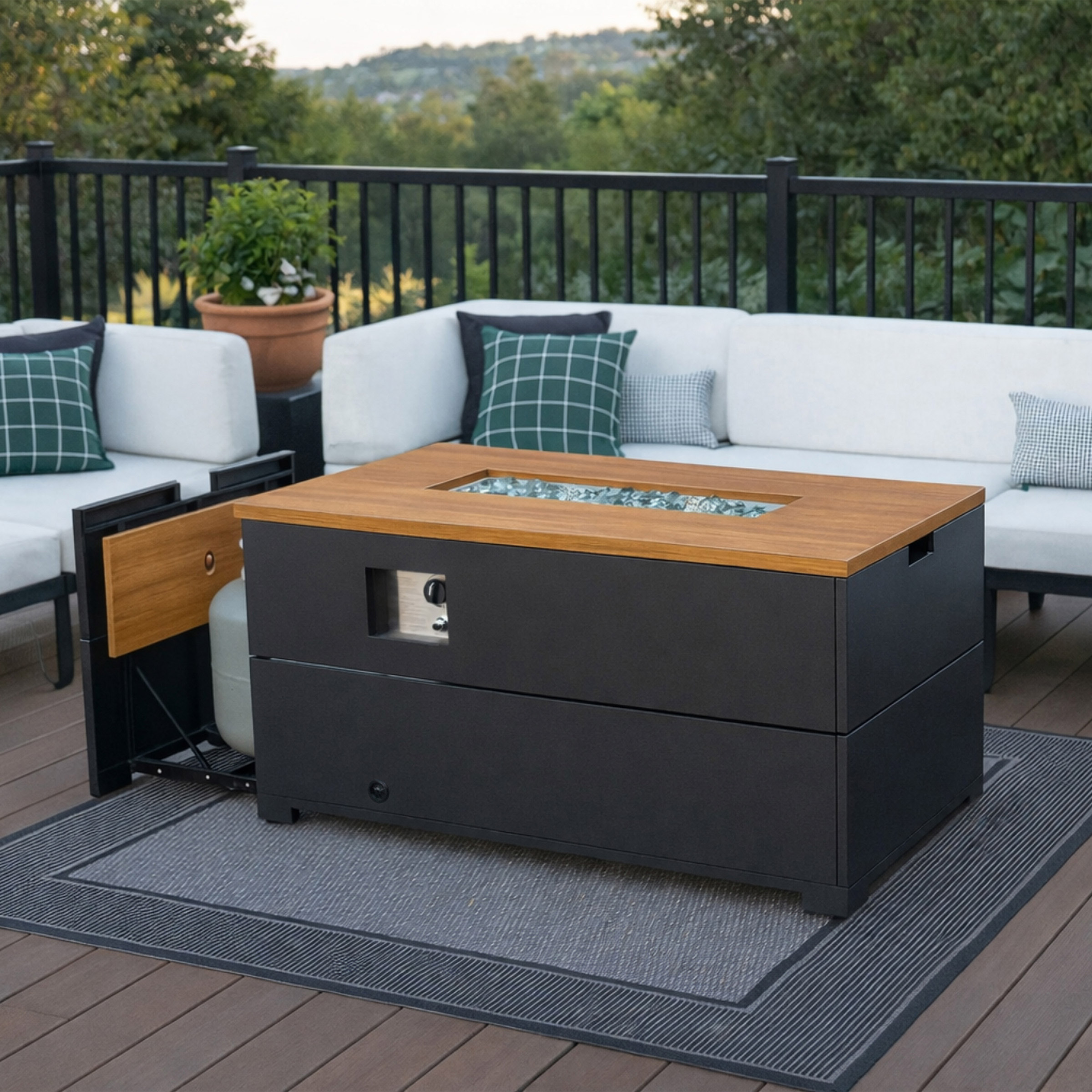 Sunbeam Brava Aluminum Fire Table | Costco