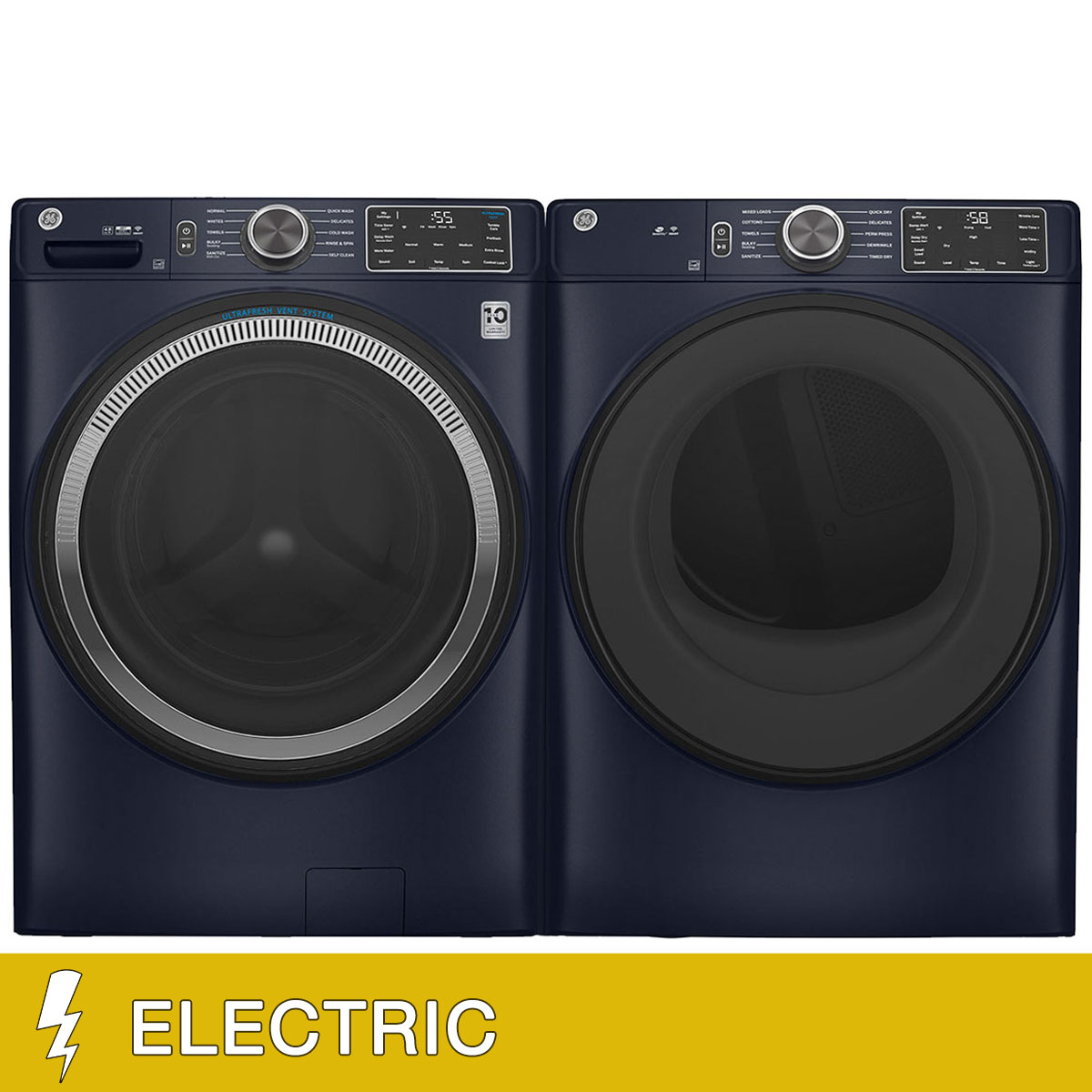 GE 4.8 cu. ft. Washer with Microban and 7.8 cu. ft. ELECTRIC Dryer Laundry Package