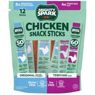 MIGHTY SPARK TERIYAKI CHICKEN STICK VARIETY 12/1 OZ
