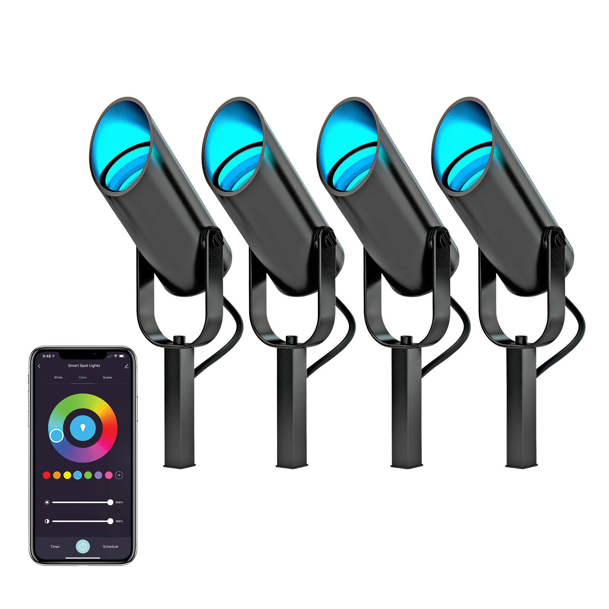 Atomi Smart Wi Fi Locus Outdoor Spot Lights Starter Kit