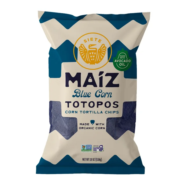 SIETE BLUE CORN TORTILLA CHIPS 18 OZ