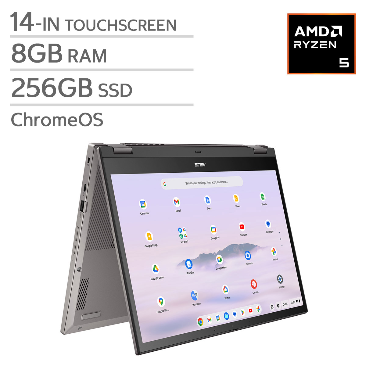Chromebook Plus CM34 Flip ​8GB/128GB ASUS CM34 Flip 14-in 2-in-1 Touchscreen Chromebook, AMD Ryzen 5