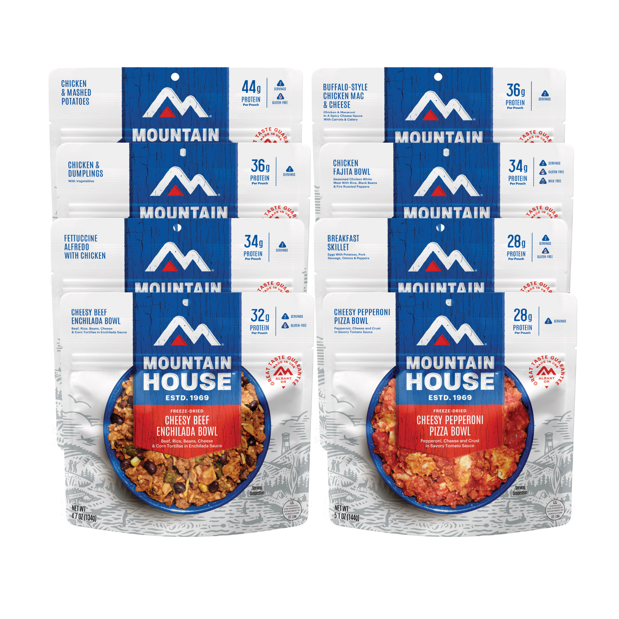 Mountain House Power Pack, 8 Pouches (16 Total Servings) | Costco