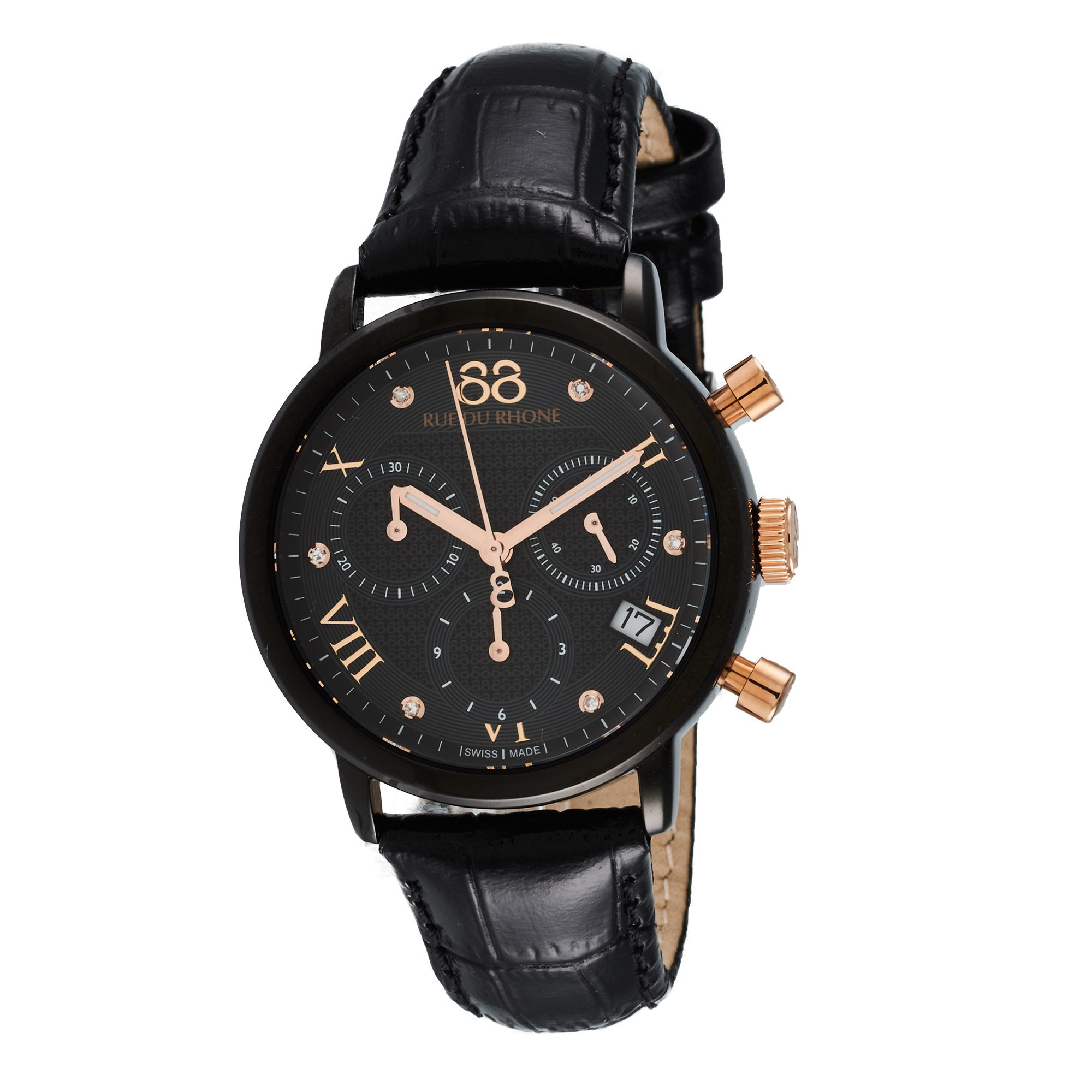 88 Rue du Rhone Double 8 Origin Black Dial Ladies Watch