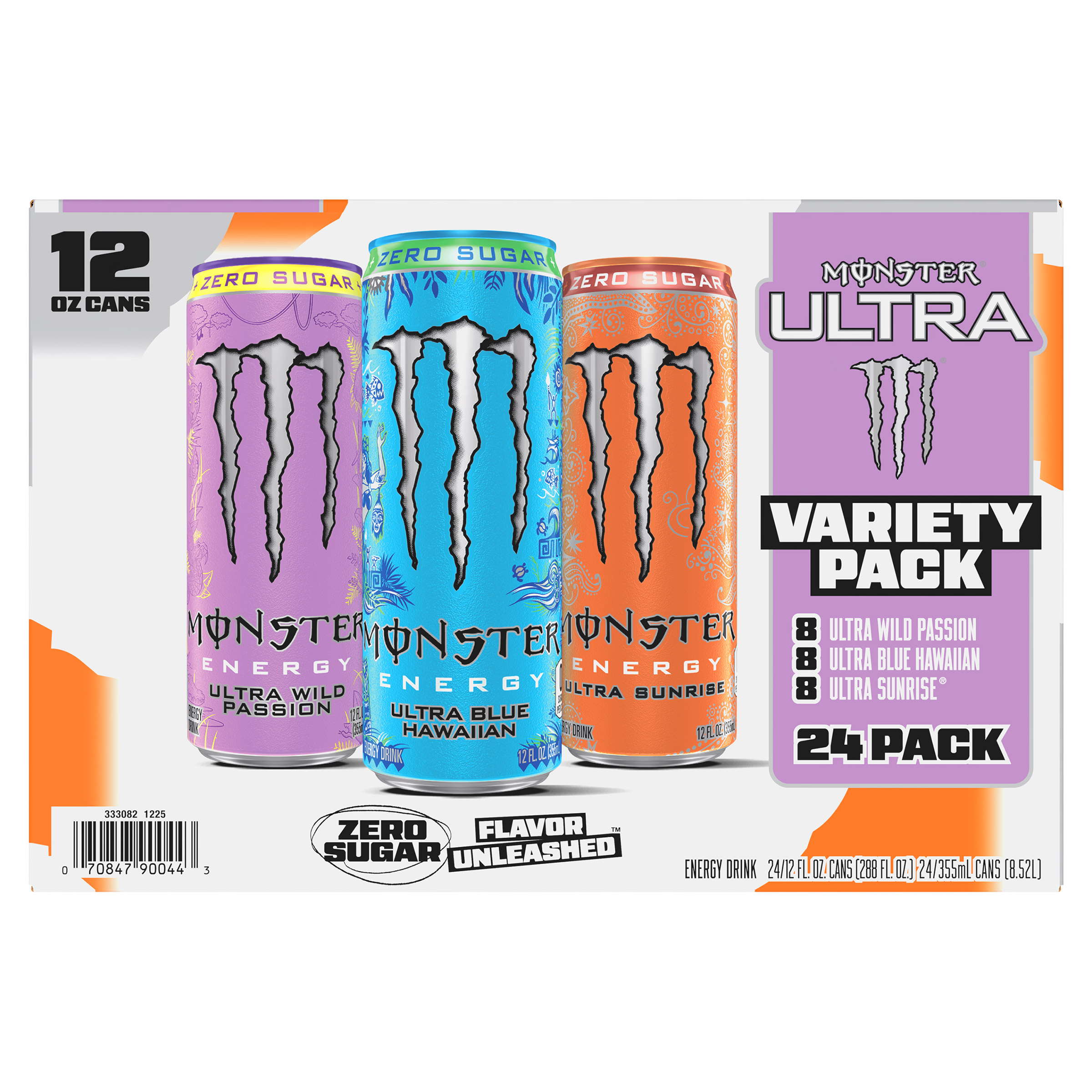 Monster Energy Drink, Ultra Variety Pack, 12 fl oz, 24-count | Costco