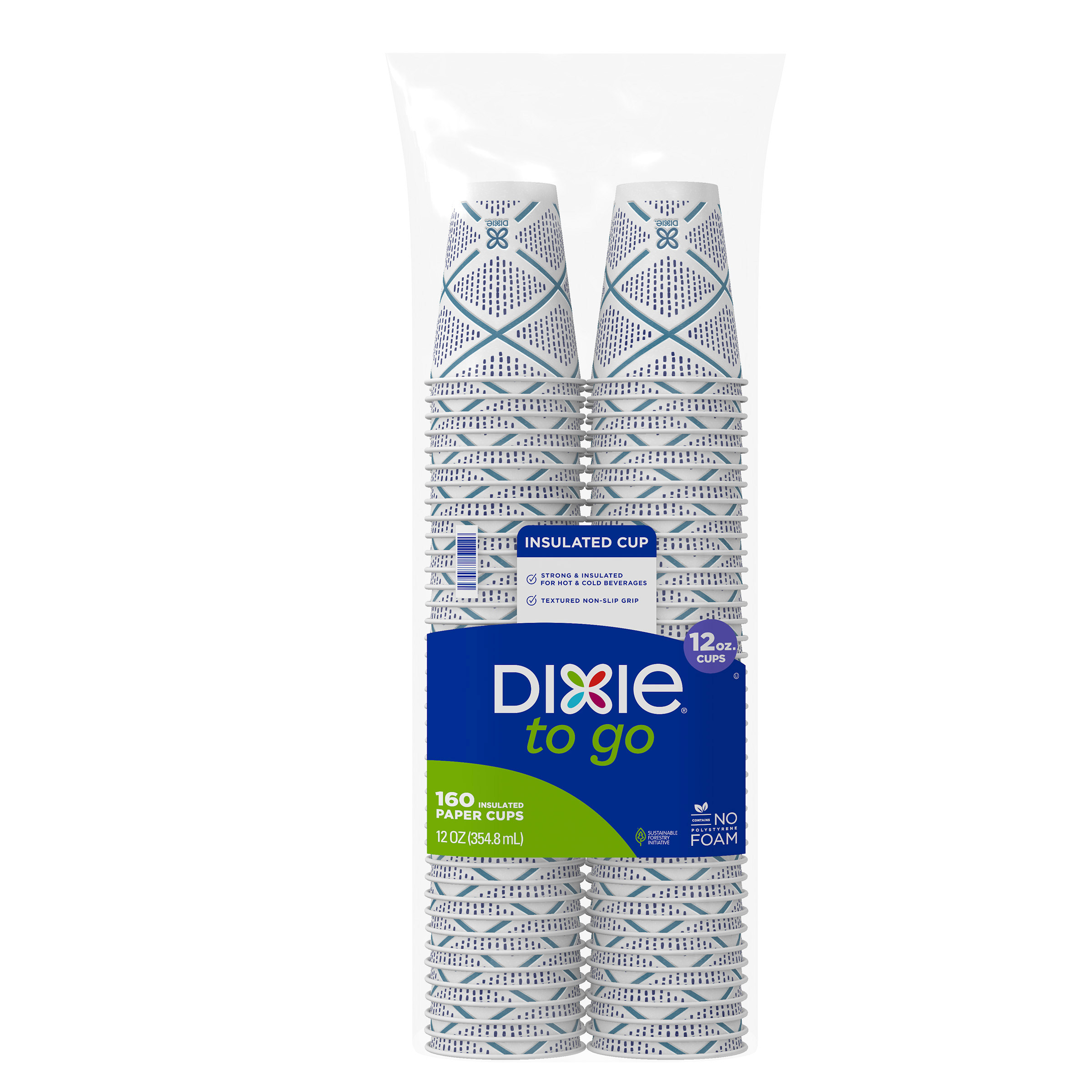 Dixie To Go 12 oz Insulated Paper Cup  160-count