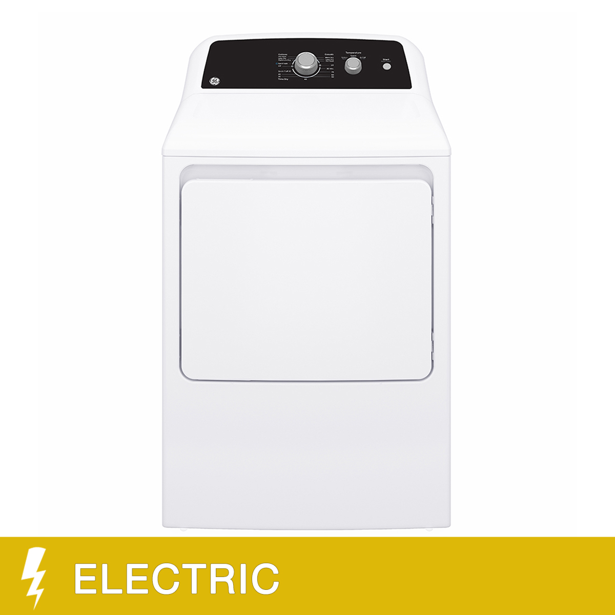GE 6.2 cu. ft. White Electric Dryer with SaniFresh Cycle
