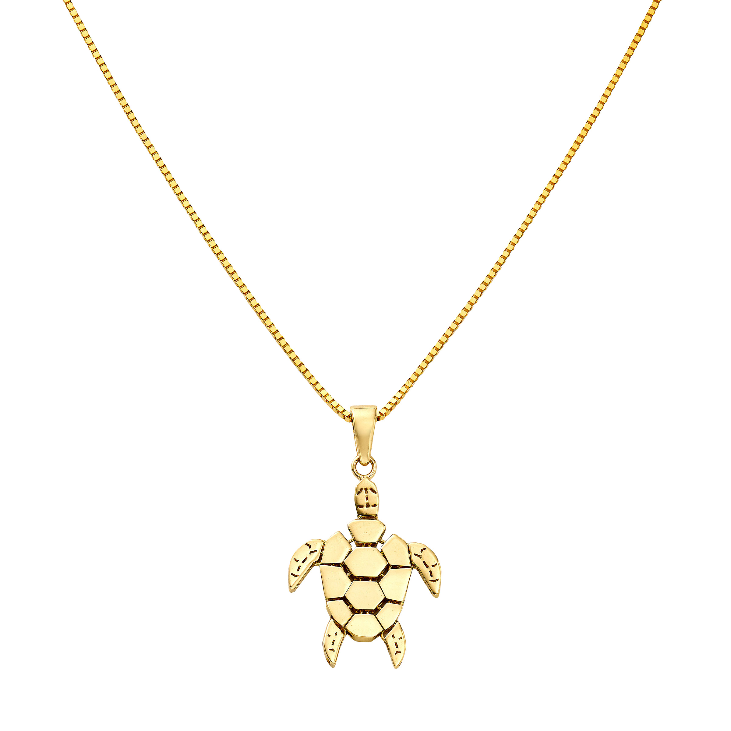 14kt Yellow Gold Mosaic Turtle Pendant | Costco