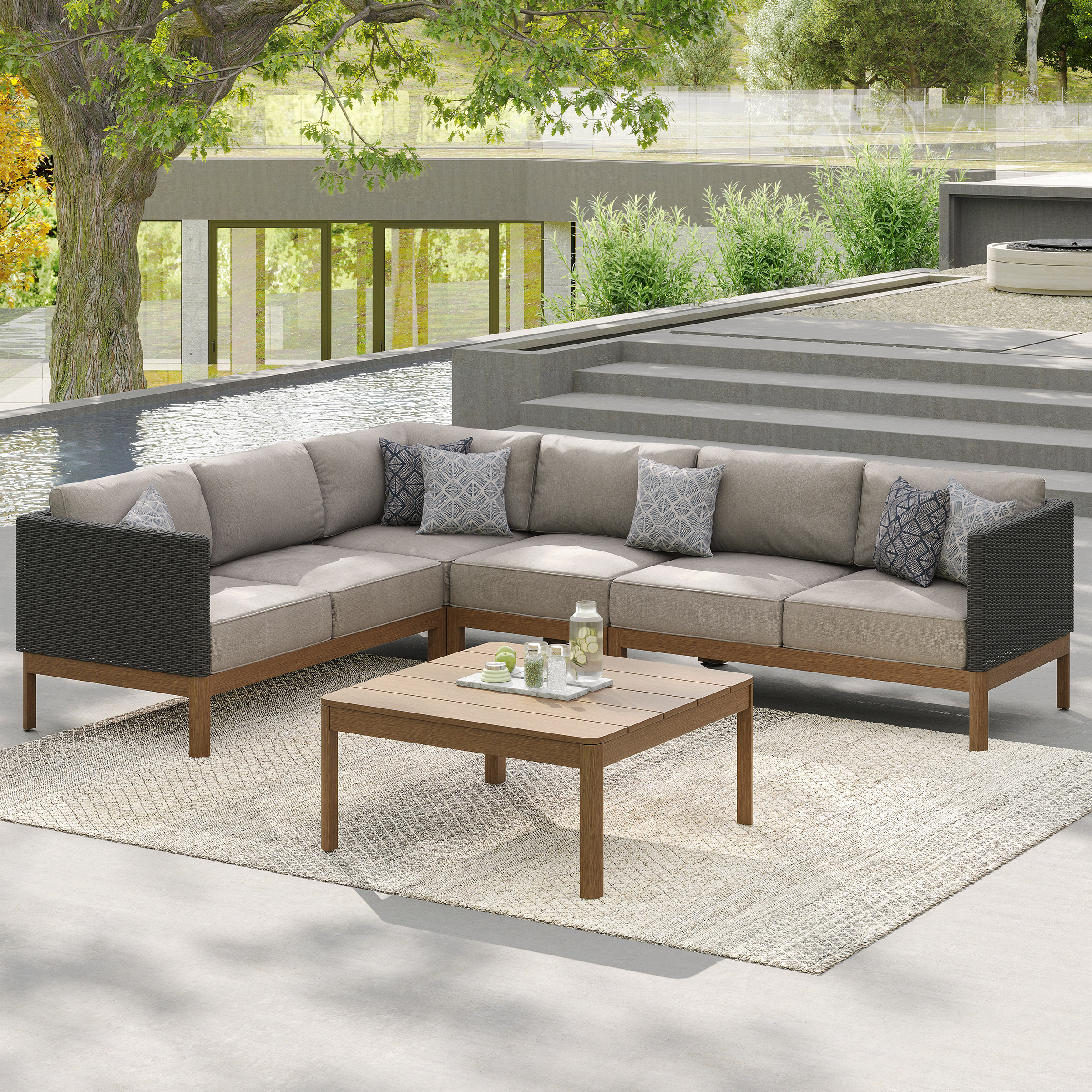 Sirio Palermo 5-piece Modular Outdoor Patio Seating Set