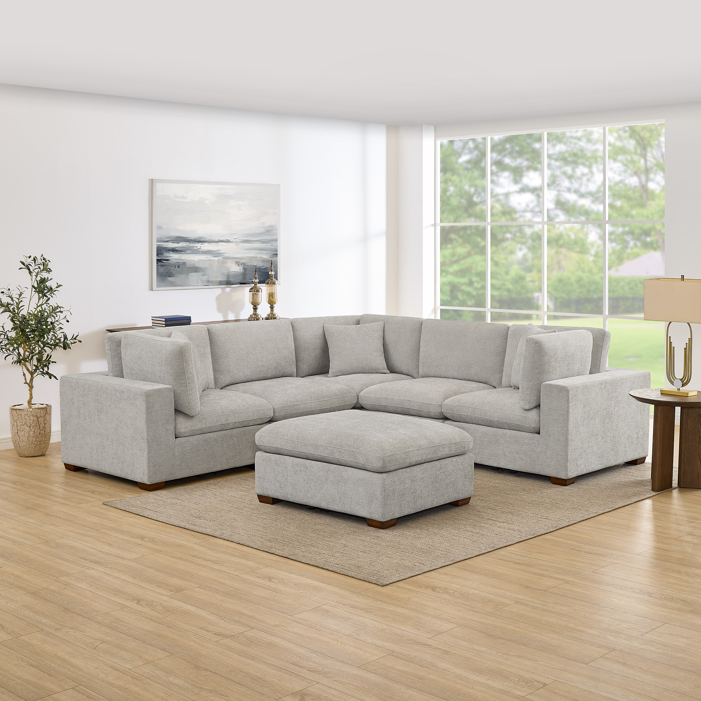 Thomasville Lowell 6-piece Fabric Modular Sectional