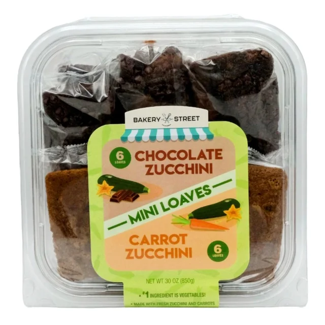 BAKERY STREET ZUCCHINI MINI LOAVES 1 LB 14 OZ