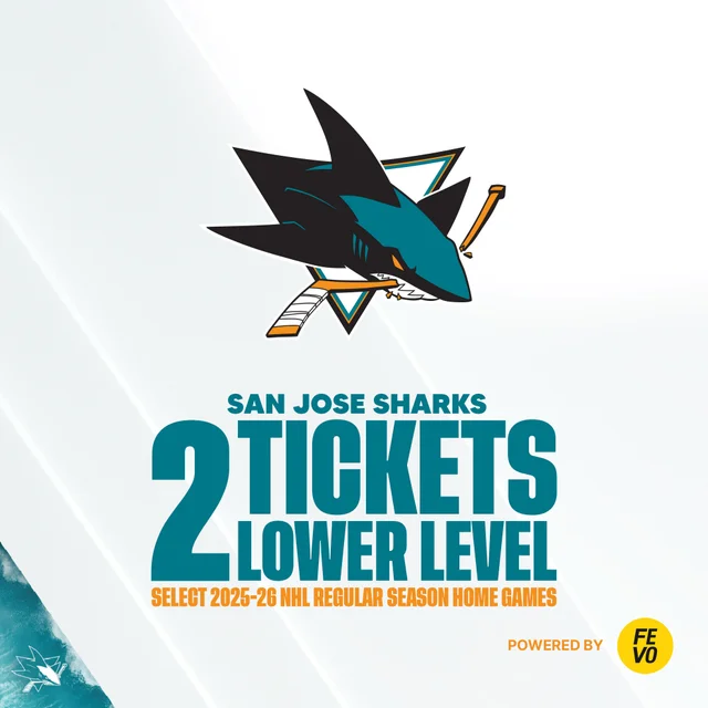 NHL- SAN JOSE SHARKS 2 LOWER LEVEL TICKES ITEM IS NON-REFUNDABLE
