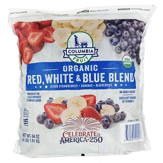Columbia Fruit Organic Red, White, and Blue Blend, 64 oz