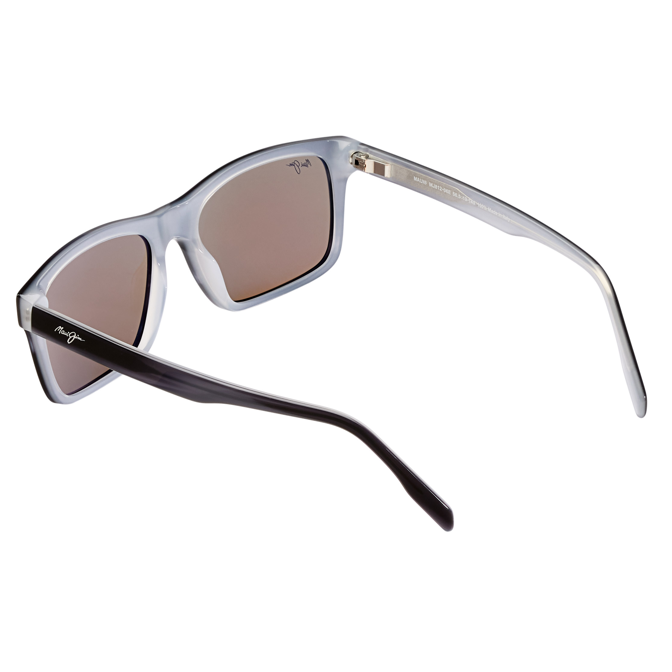 Maui Jim Waipio Valley B812-06E Blue Grey Horn with Dove Interior