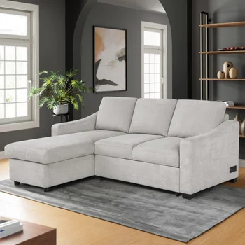 Coddle Aria Fabric Sleeper Sofa with Reversible Chaise and Coddle Aria Fabric Sleeper Sofa with Reversible Chaise and