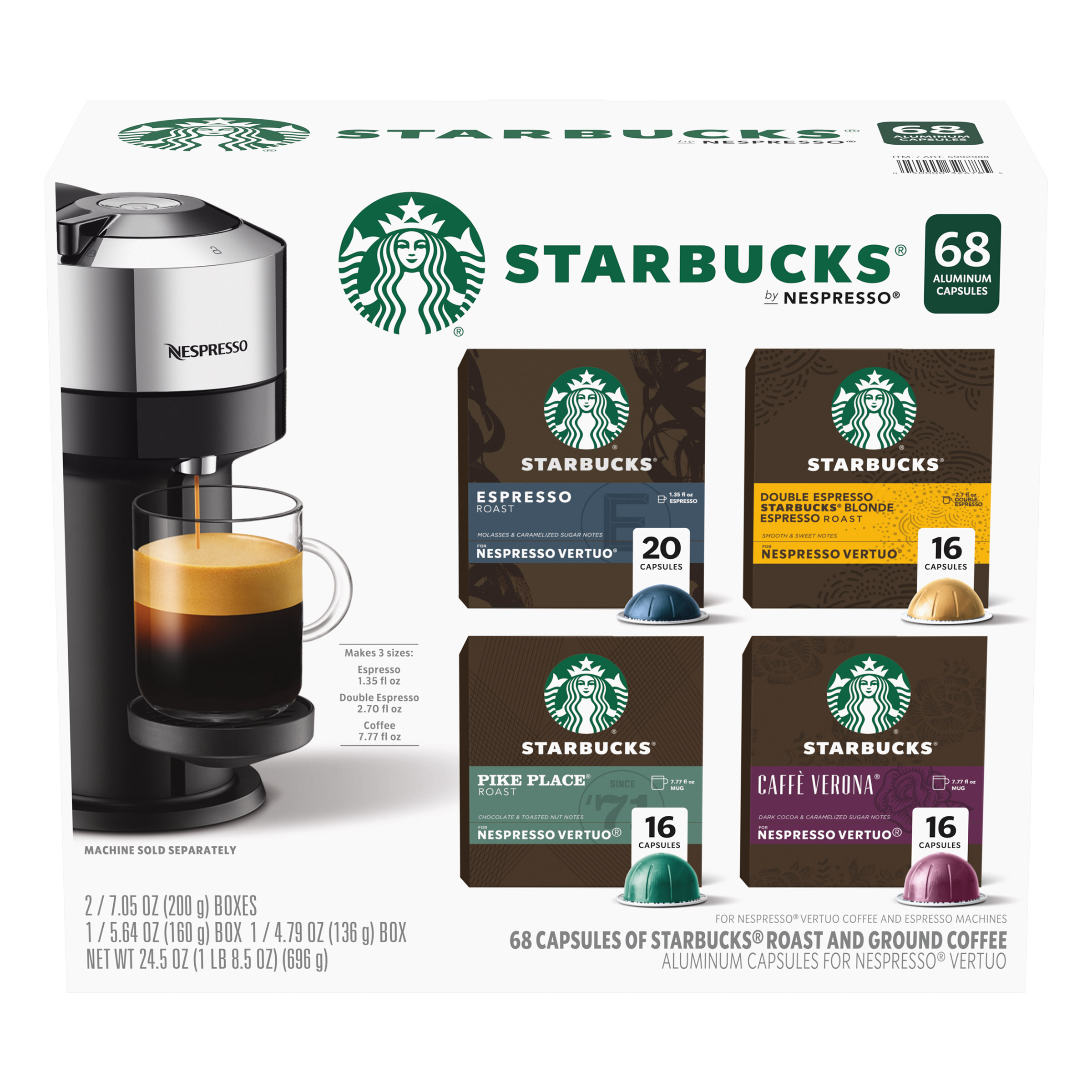 むっくりん Nespresso18本 Amazon.com: Starbucks by Nespresso Vertuo, Blonde, Medium