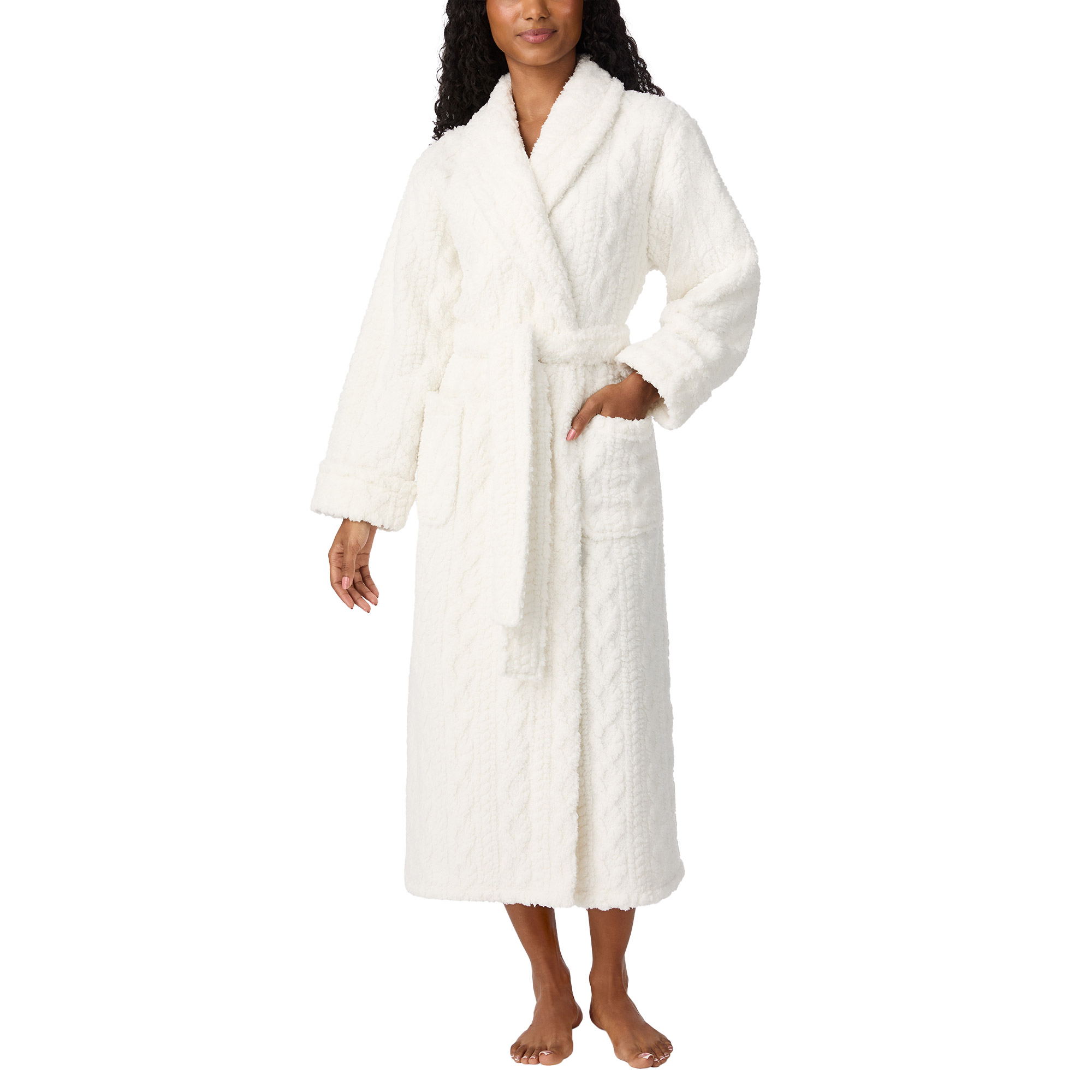Room Service Women's Cable Jacquard Robe