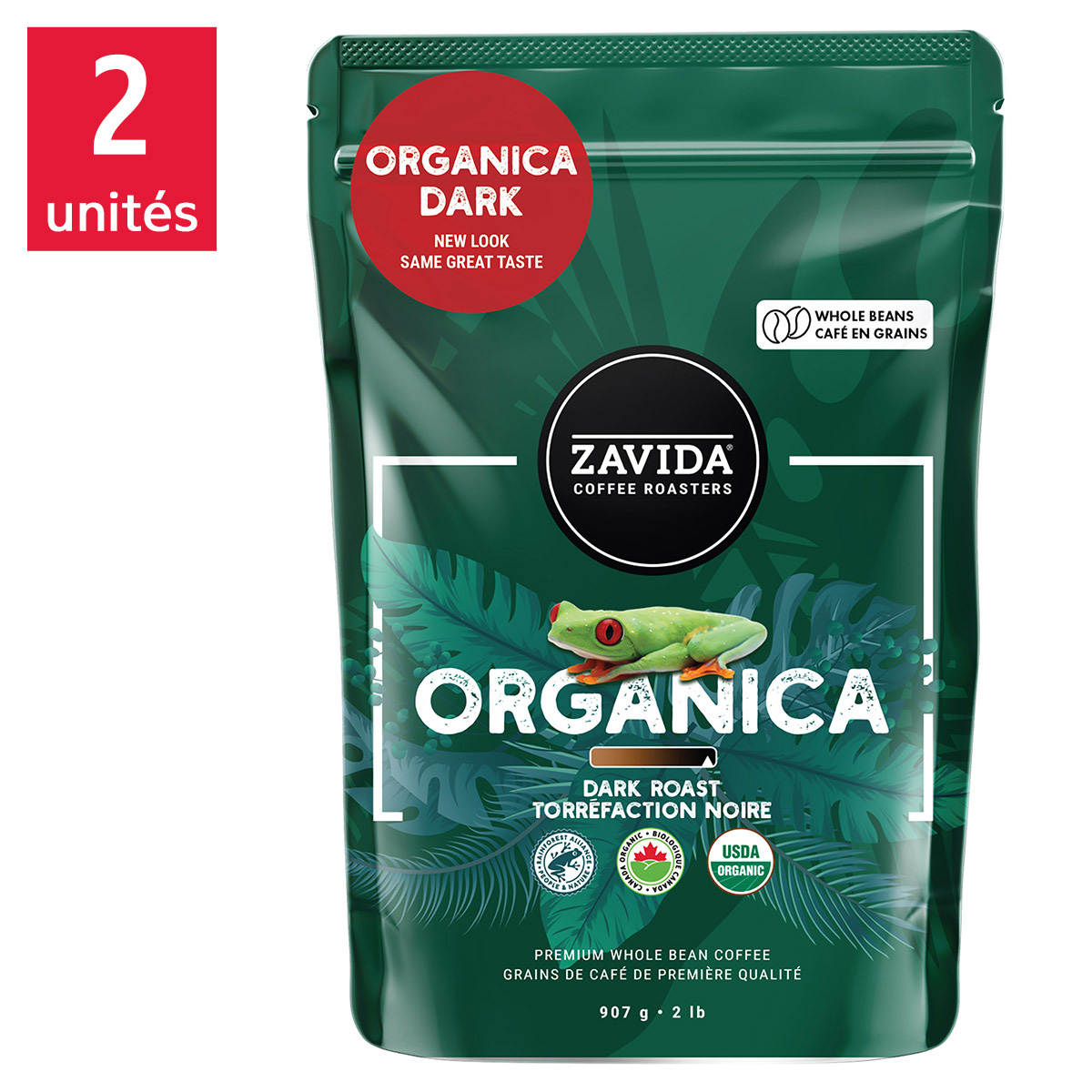 Zavida Organica Dark Coffee, 2 × 907 g | Costco