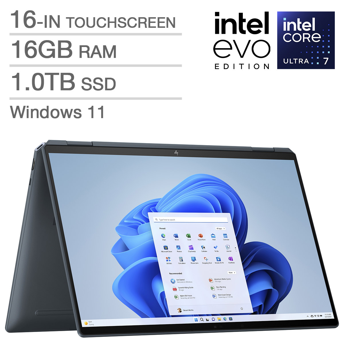 HP Spectre x360 2-in-1 16-in. Touchscreen Intel Evo OLED Laptop