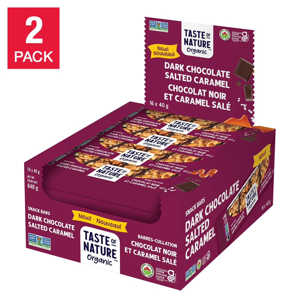 Taste of Nature Organic Snack Bars, 32 x 40 g