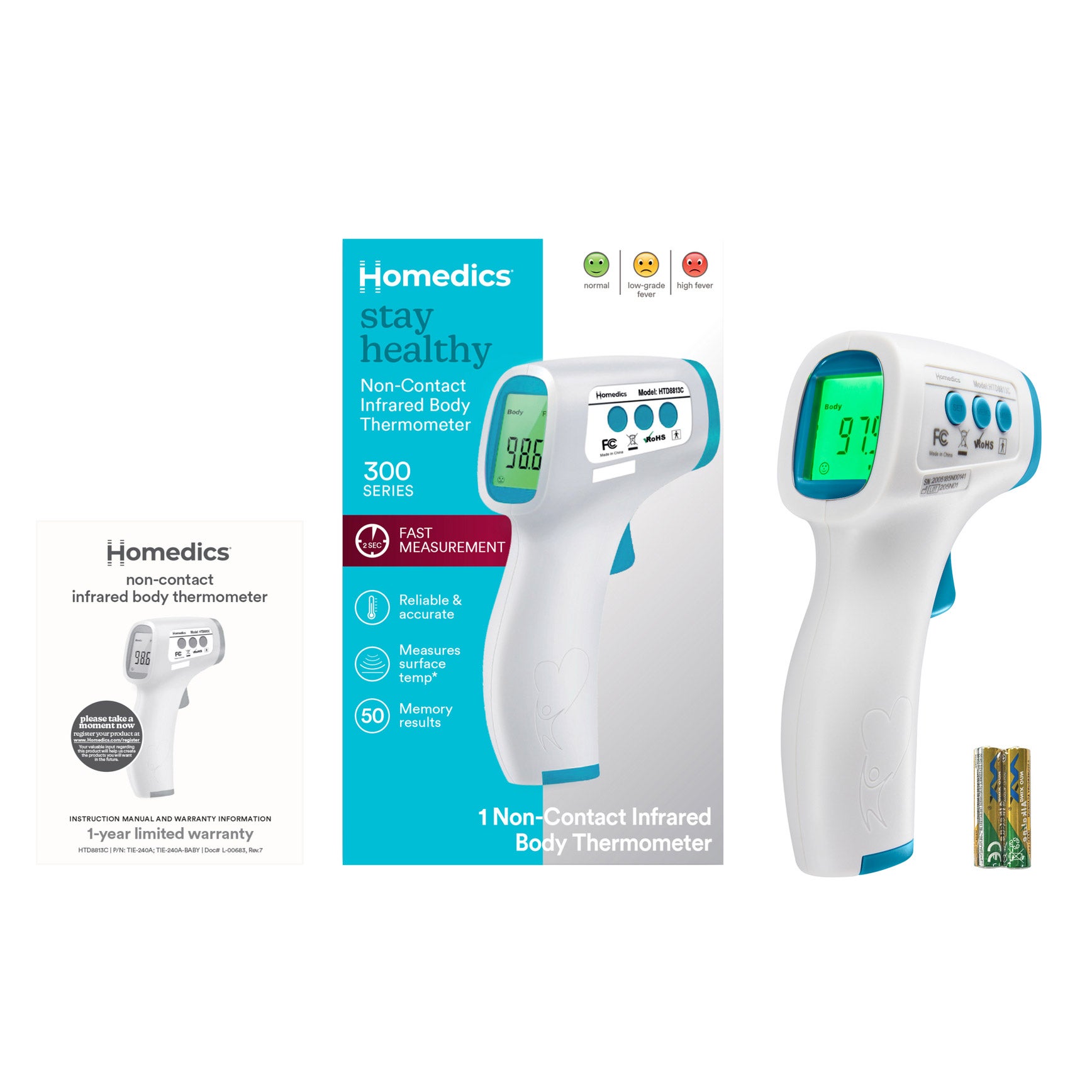 Homedics Non-Contact Infrared Body Thermometer