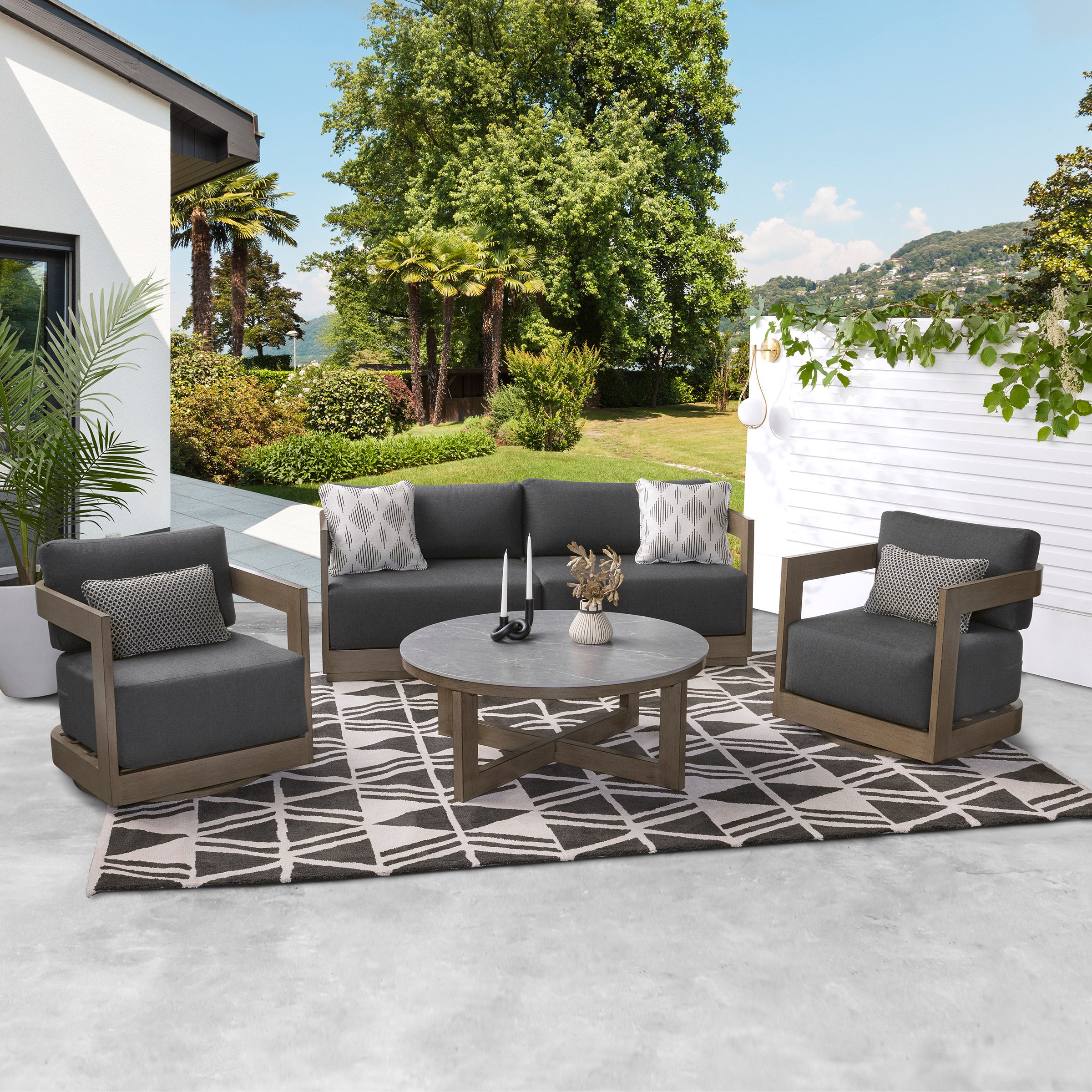 Agio Menorca 4-piece Outdoor Patio Deep Seating Set