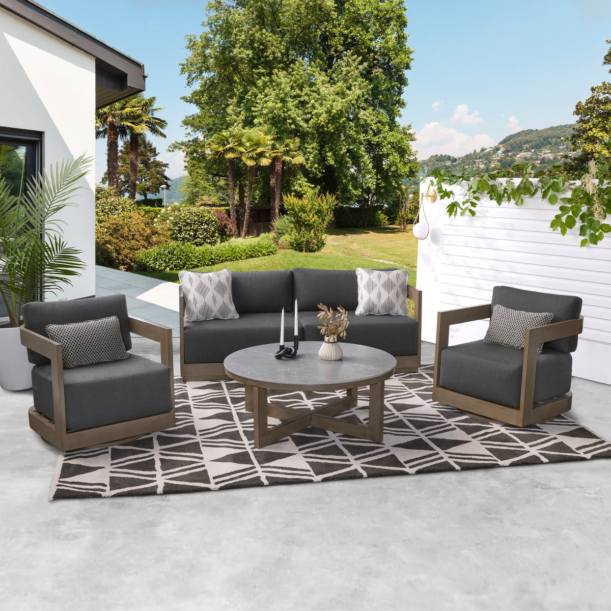 Agio Menorca 4-piece Outdoor Deep Seating Set | Costco Agio Menorca 4-piece Outdoor Deep Seating Set | Costco