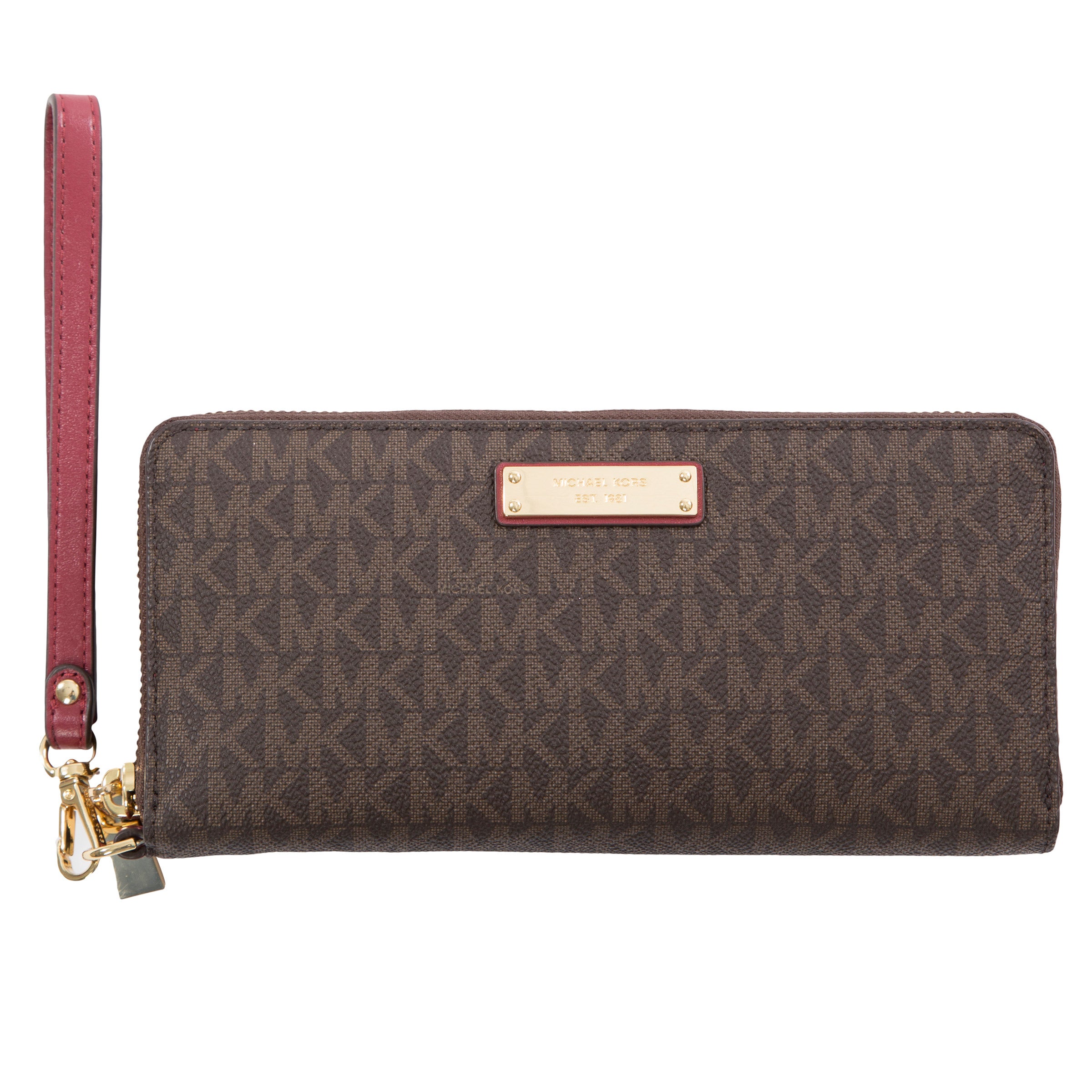 Michael Kors Continental Wallet, Brown/Mulberry | Costco