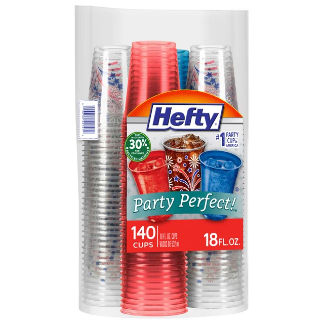 Hefty Party Perfect Cups, 18 fl oz, 140-count