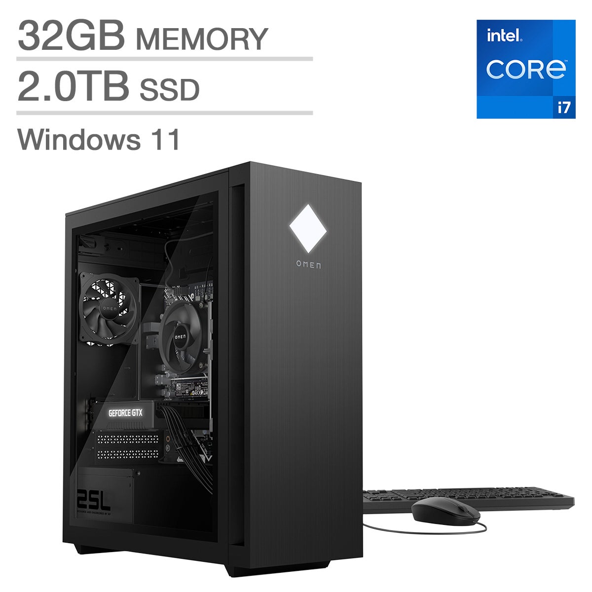 HP OMEN 25L Gaming Desktop, Intel Core i7-14700F – 32GB RAM HP OMEN 25L Gaming Desktop, Intel Core i7-14700F – 32GB RAM