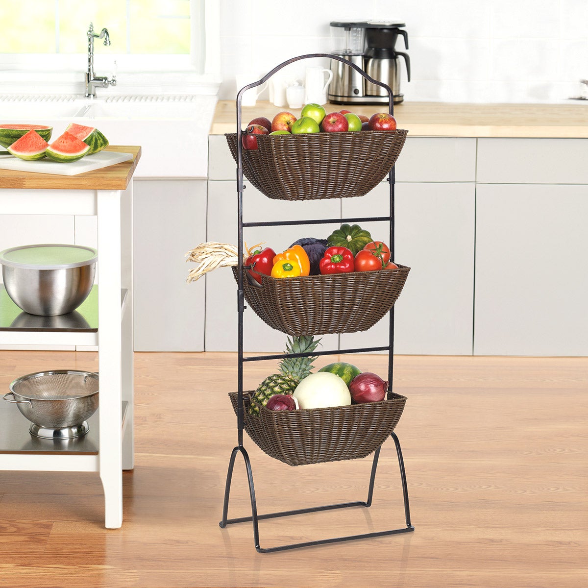 Gourmet Basics by Mikasa Brinley 3-tier Market Basket | Costco