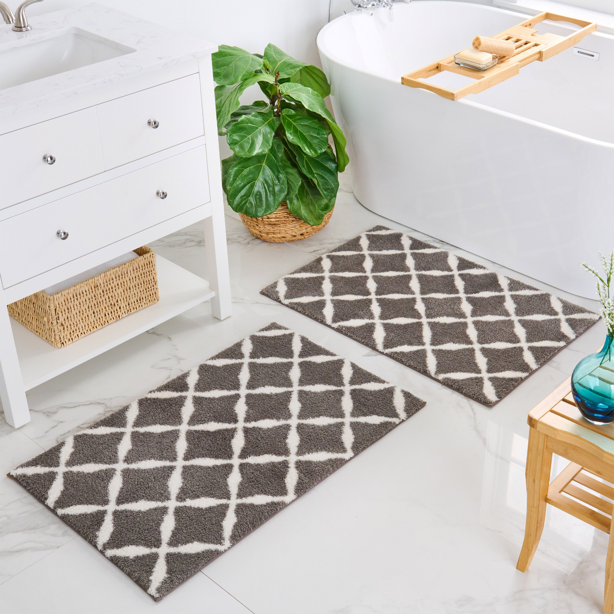 WelHome Printed Bath Rugs  2-pack