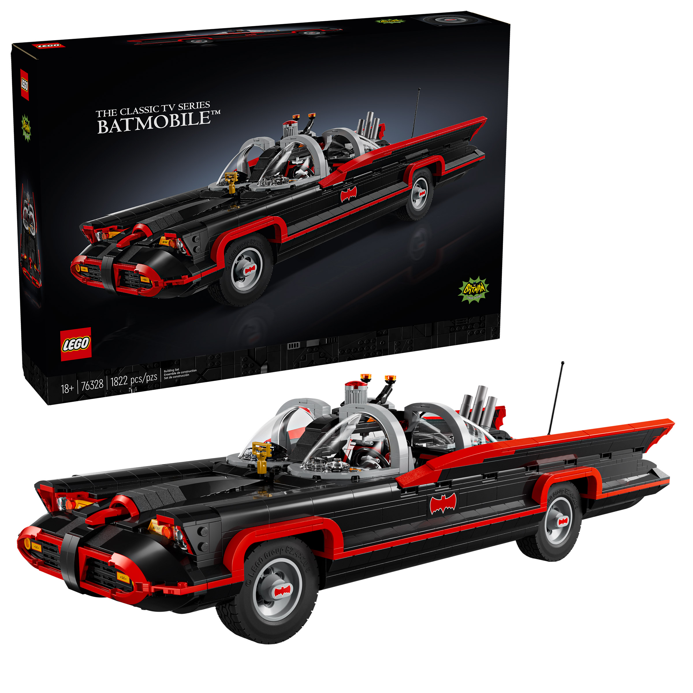 LEGO DC Batman: The Classic TV Series Batmobile Set and DC Collectibles 76328