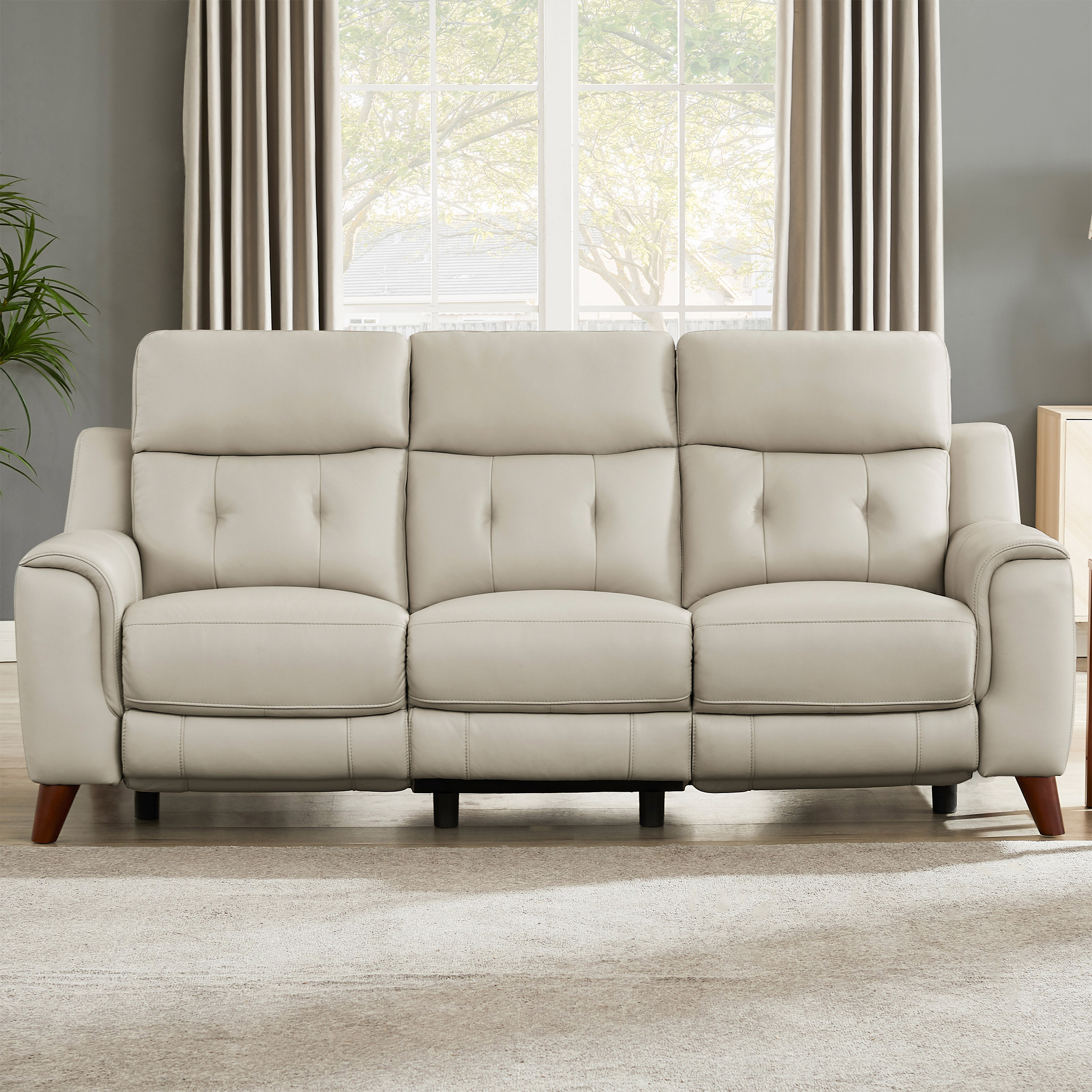 Prospera Home Malibu Top-grain Leather Power Reclining Sofa