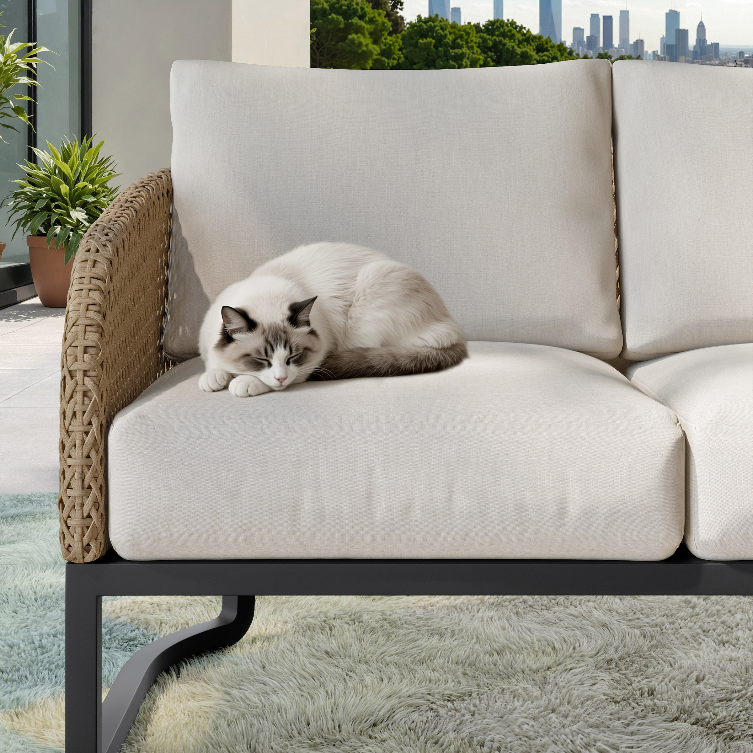 Florina 3-piece Patio Sectional Conversation Set | Costco
