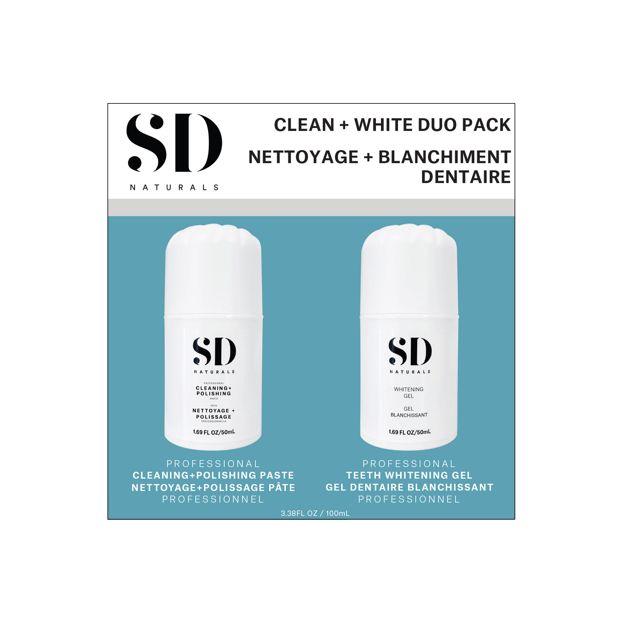 Spa  Dent Naturlas Clean + White Duo pack,  2 X 50 mL