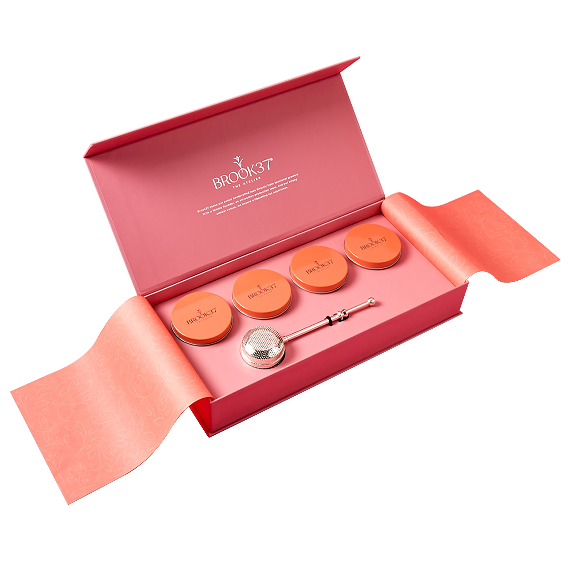 Brook 37 Amore Giftbox Loose Leaf Tea Collection  4 Tin Pack  4oz total