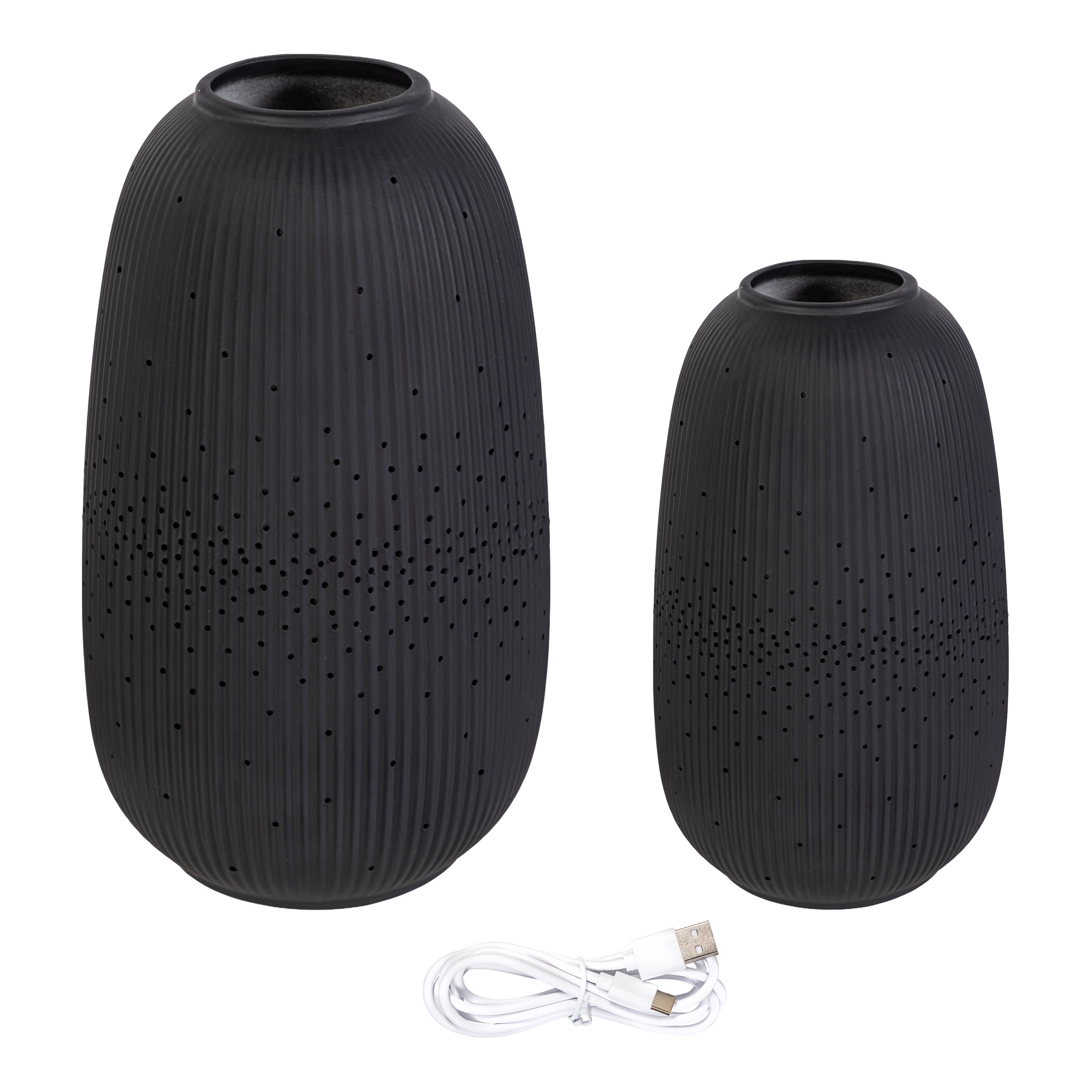 【美品】ASHEL Lumina Evergreen LED Porcelain Lantern, Set of 2 | Costco