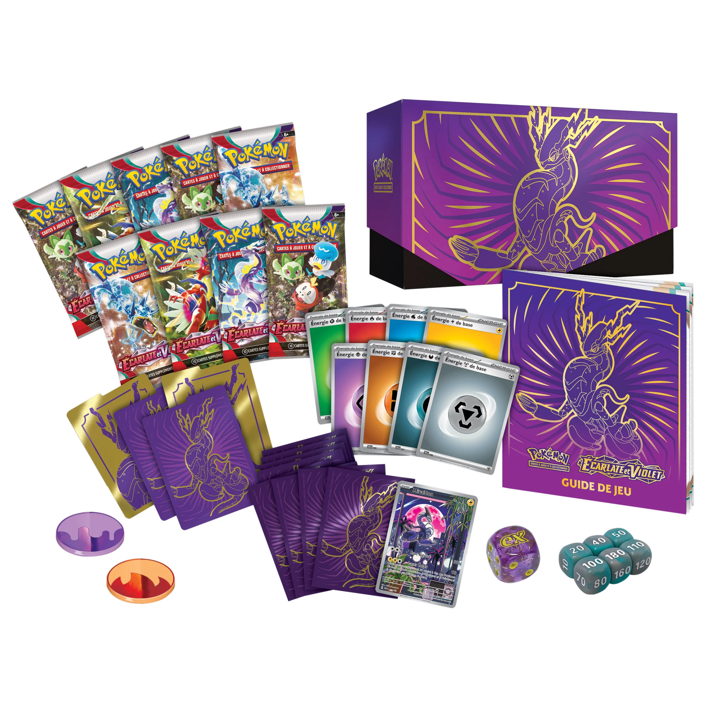 K☺︎VA　MiraiCo English Box Pokemon Miraidon Elite Trainer Box - Scarlet & Violet (French
