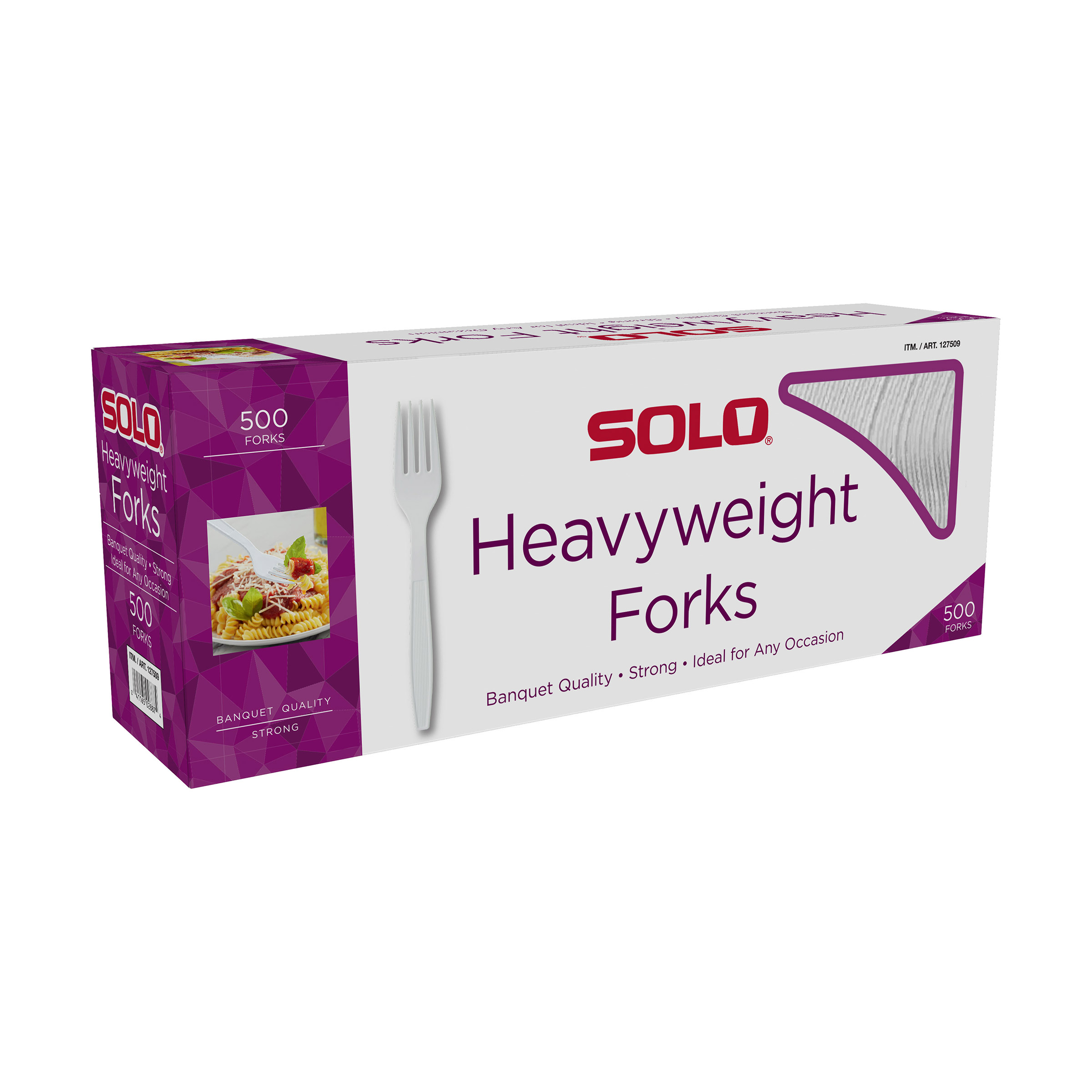 Solo Heavyweight Plastic Fork  White  500-count