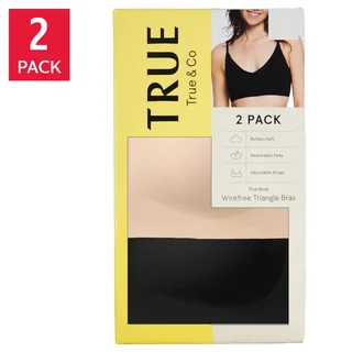 TRUE & CO WOMEN'S BRA 2PK