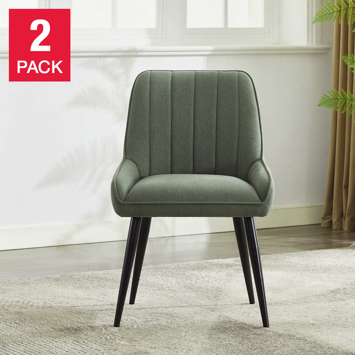 Gemini Fabric Dining Chair, 2-pack