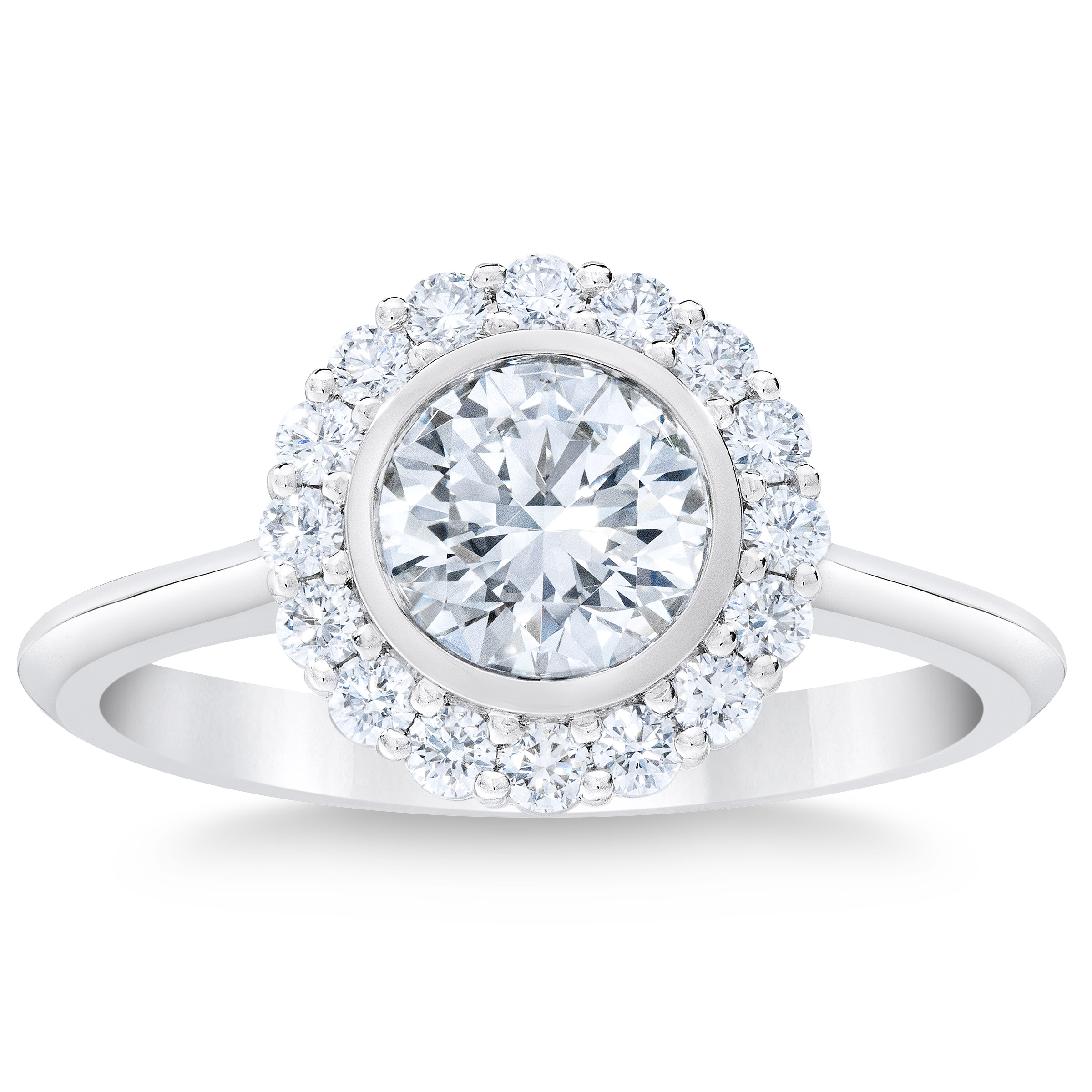 Round Brilliant Diamond Halo Ring (1.32 ctw)