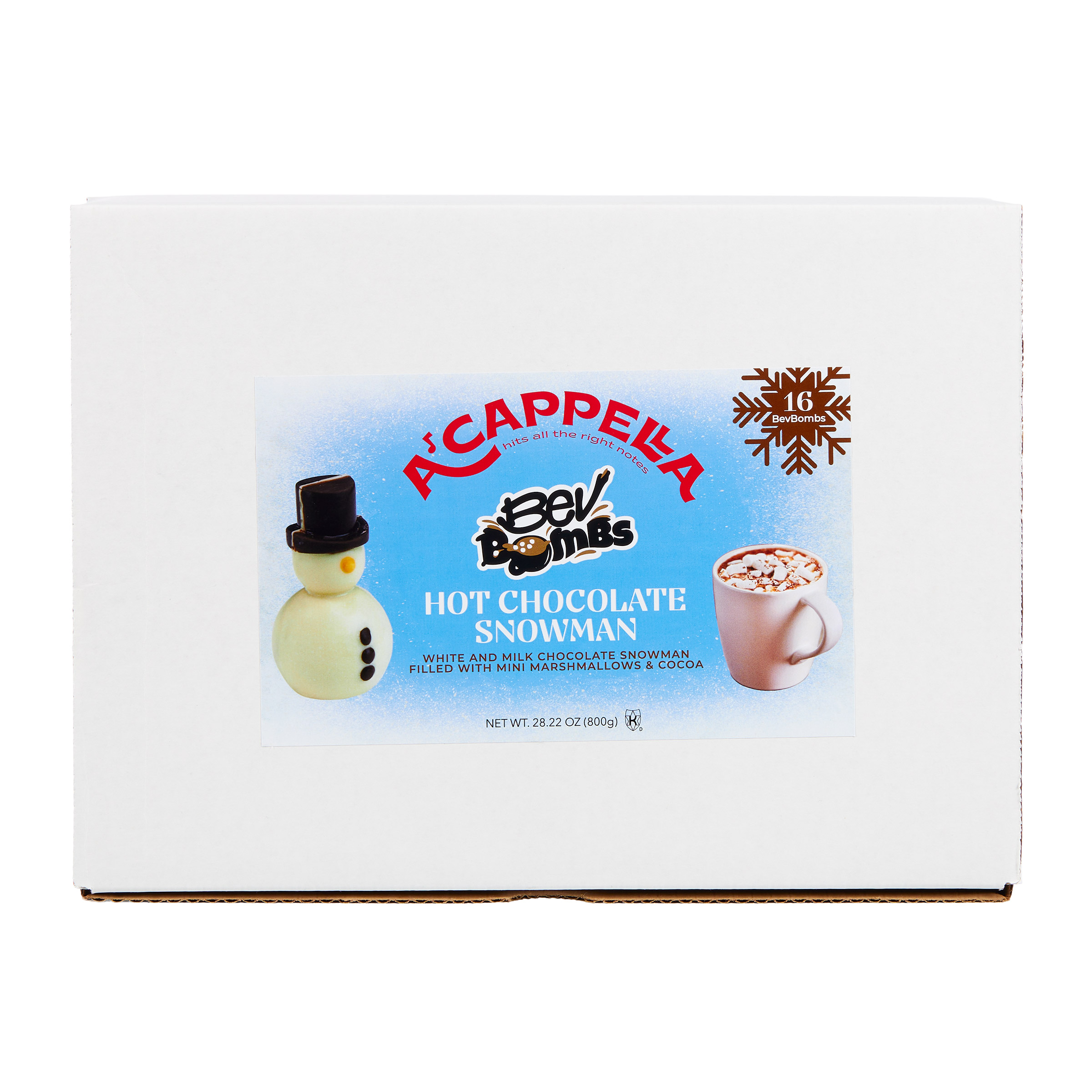 A'cappella Hot Chocolate Snowman BevBombs, 16 count | Costco