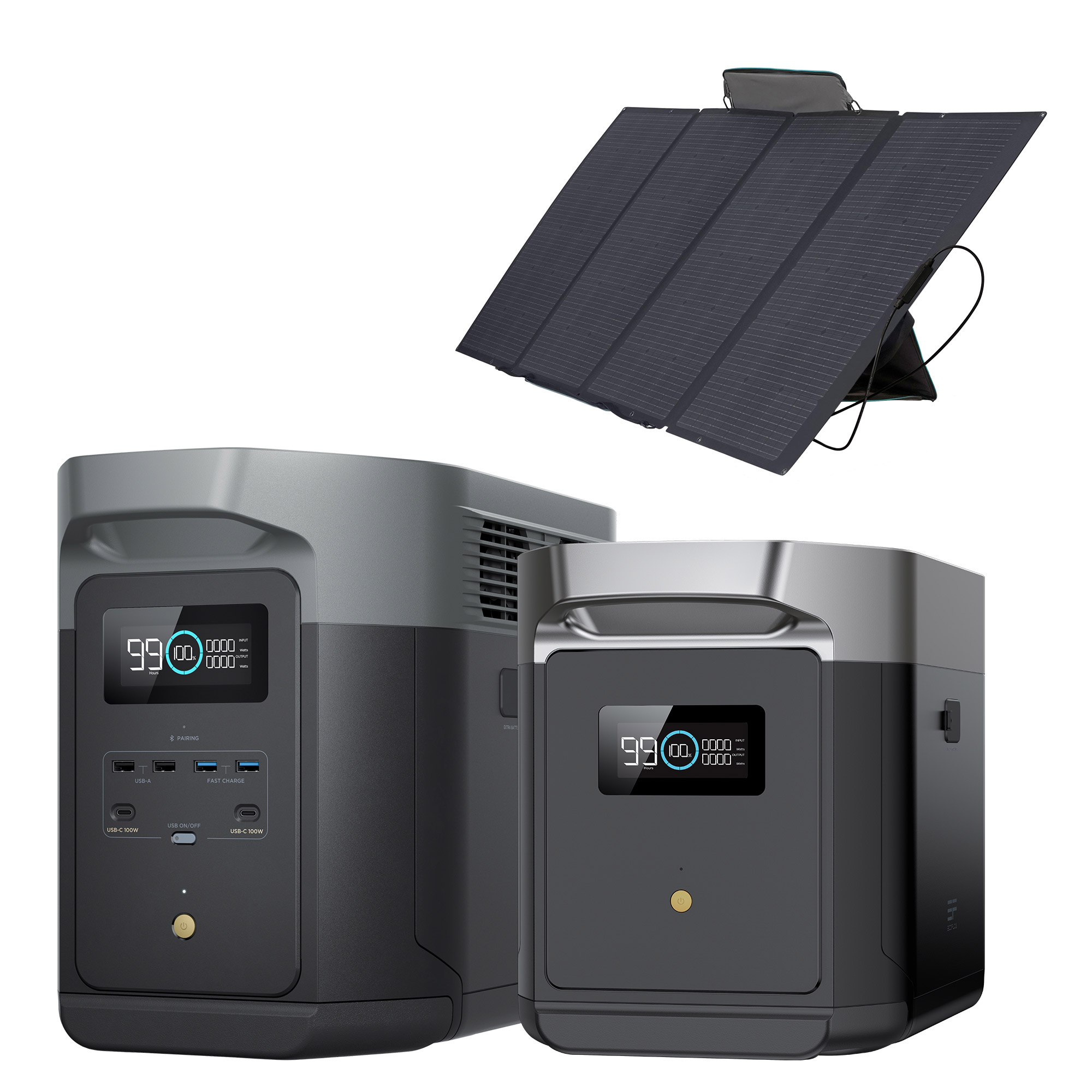 EcoFlow DELTA 2 Max Power Station with Extra Battery & 400W Solar Panel